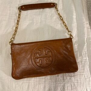 Tory Burch Leather Oversized Clutch